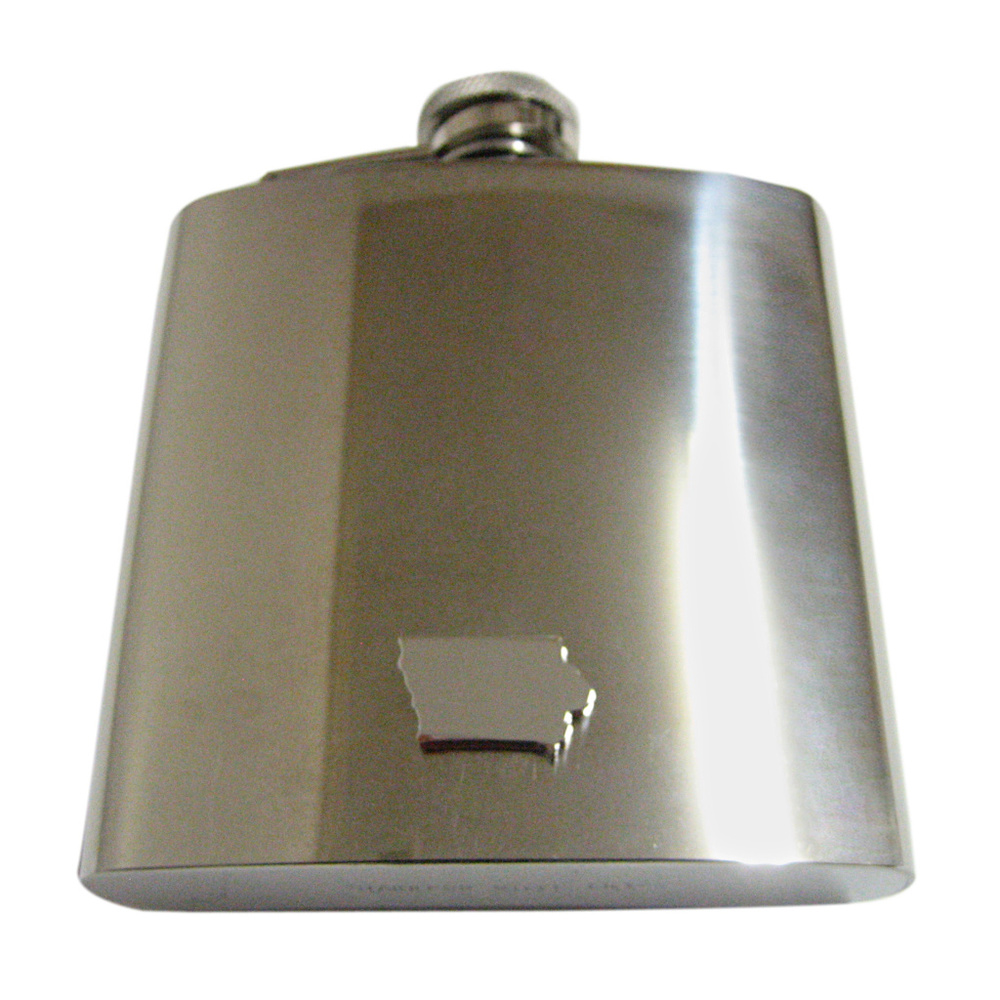 Iowa State Map Shape 6oz Flask - image 1